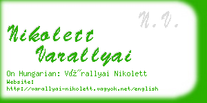 nikolett varallyai business card